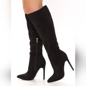Fashion Nova Black Suede boots